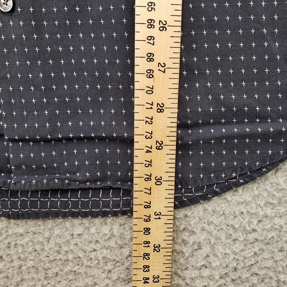 Banana Republic Shirt Mens 16 16.5 Large blue Long Sleeve Button‎ Up - Picture 10 of 10